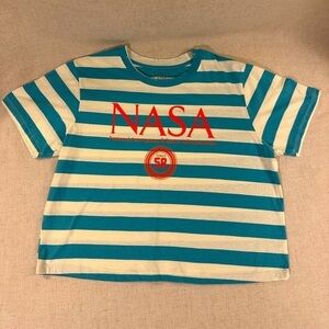 Mighty Fine Cropped NASA Tee Size 2X